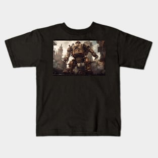 Epic Giant Robot Steampunk style Kids T-Shirt